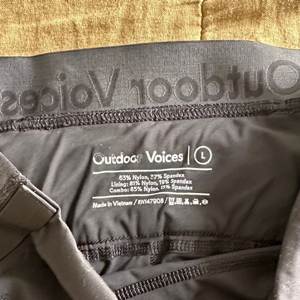 Outdoor Voices Women's Black Bike Shorts - Picture 2 of 3